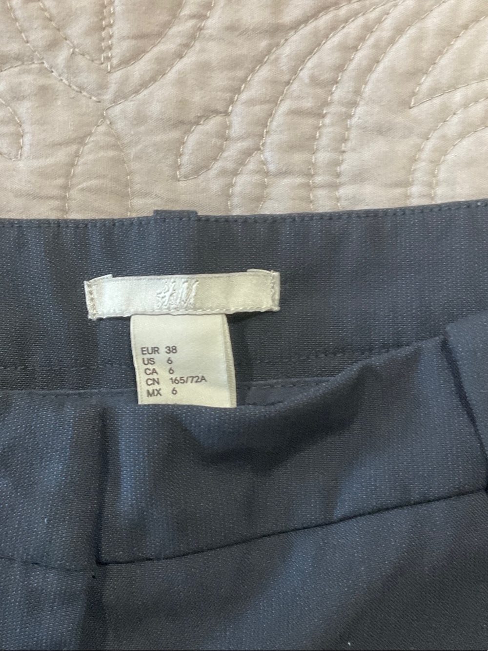 H&M Dark Blue Straight-Leg Women's Pants